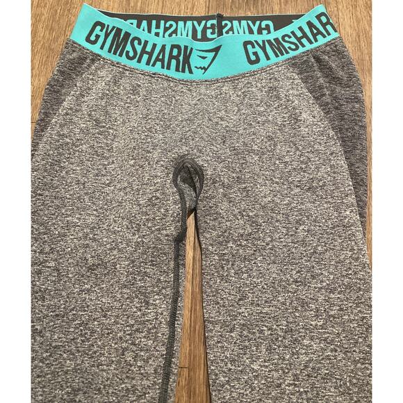 Gymshark Flex Legging V3 Seamless Contour Womens S Teal Charcoal logo waistband - Picture 2 of 4
